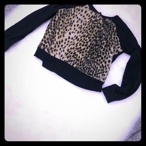 Black and cheetah sweater